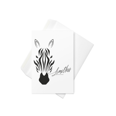 Limitless Zebra Greeting Card